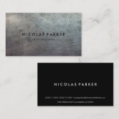 Zware gekraatkeerde metalen textuur visitekaartje (Voorkant / Achterkant)