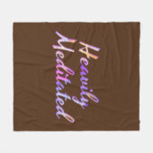 Zware geMeditteerde roze move Aqua Blue op bruin Fleece Deken (Voorkant (Horizontaal))