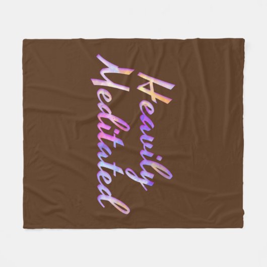 Zware geMeditteerde roze move Aqua Blue op bruin Fleece Deken (Voorkant (Horizontaal))