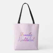 Zware geMeditteerde roze move Aqua Blue Tote Bag (Achterkant)