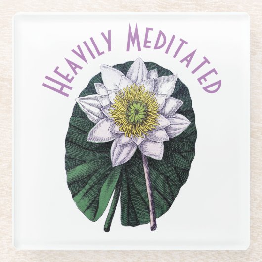 Zware geMeditterde Funny Louts Glazen Onderzetter (Voorkant)