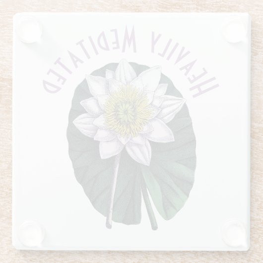 Zware geMeditterde Funny Louts Glazen Onderzetter (Achterkant)