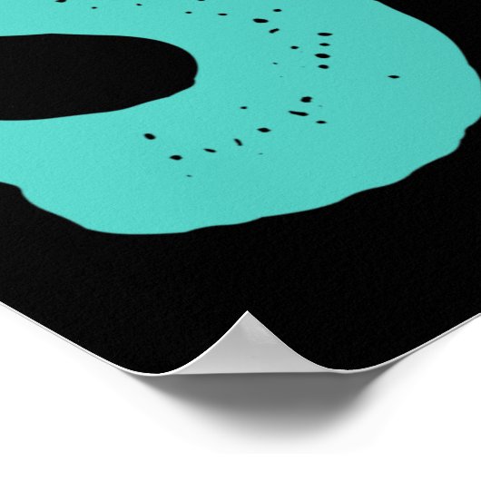 Zware gewichten en proteïneschudden poster (Hoek)