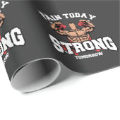 Zware gewichtstoename Motivatie Spier Gym Werkings Cadeaupapier (Rol Hoek)