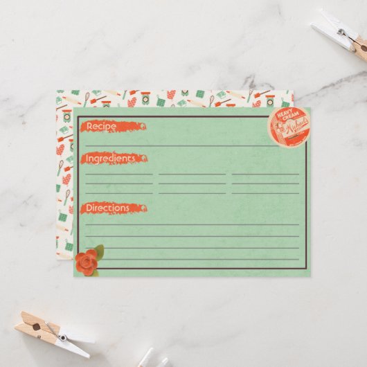 Zware Kaarten die Cream Recipe (Voorkant / Achterkant in situ)