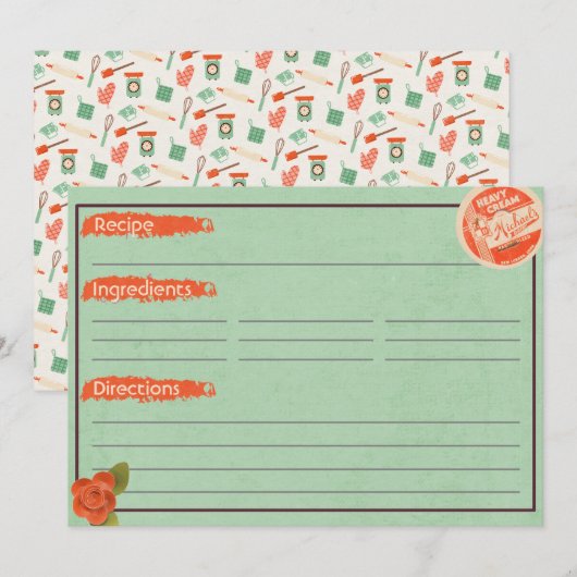 Zware Kaarten die Cream Recipe (Voorkant / Achterkant)