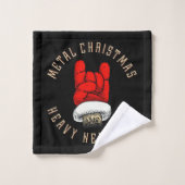 Zware kerst met metalen bad handdoek (Wasdoekje)