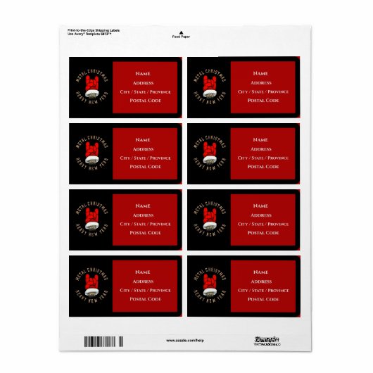 Zware kerst met metalen etiket (Full Sheet)