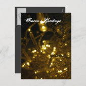 Zware kerst met metalen feestdagenkaart (Voorkant / Achterkant)