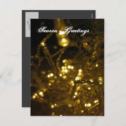 Zware kerst met metalen feestdagenkaart (Voorkant / Achterkant)