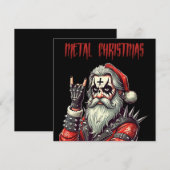 Zware kerst met metalen feestdagenkaart (Voorkant / Achterkant)