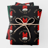 Zware kerst met metalen inpakpapier vel (In situ)