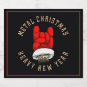 Zware kerst met metalen likeurfles etiket (Enkel label)