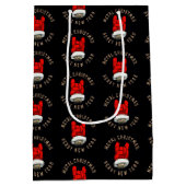 Zware kerst met metalen medium cadeauzakje (Achterkant)