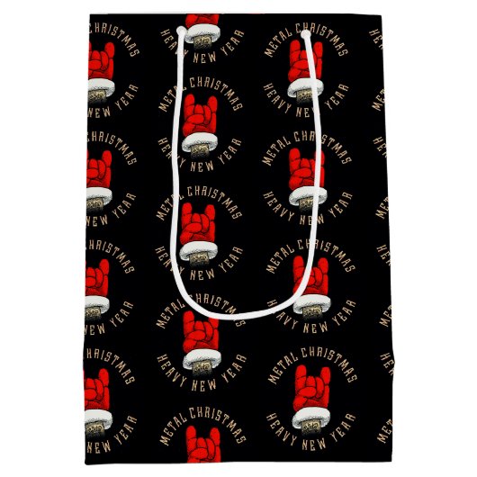 Zware kerst met metalen medium cadeauzakje (Achterkant)