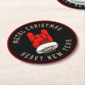 Zware kerst met metalen ronde kartonnen onderzetter (Gebogen)