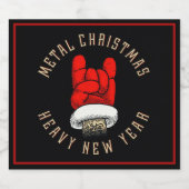 Zware kerst met metalen sparkling wijnetiket (Enkel label)