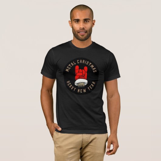 Zware kerst met metalen t-shirt (Voorkant volledig)
