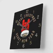 Zware kerst met metalen vierkante klok (Hoek)