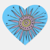 Zware kerstfeestdag, zonneschijn.png hart sticker (Voorkant)