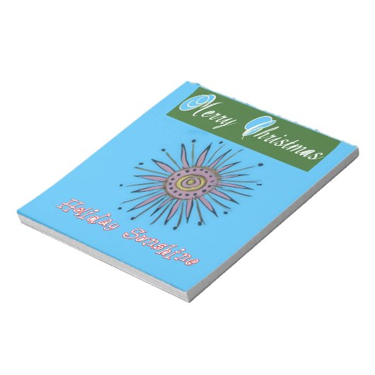 Zware kerstfeestdag, zonneschijn.png notitieblok (Linkerzijde)