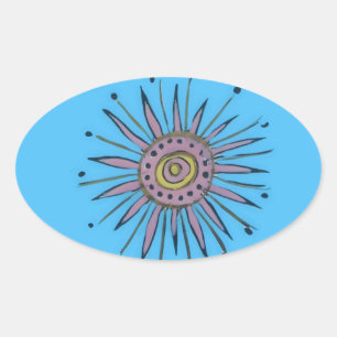 Zware kerstfeestdag, zonneschijn.png ovale sticker