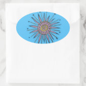 Zware kerstfeestdag, zonneschijn.png ovale sticker (Tas)