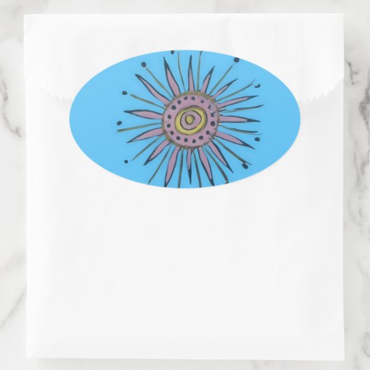 Zware kerstfeestdag, zonneschijn.png ovale sticker (Tas)