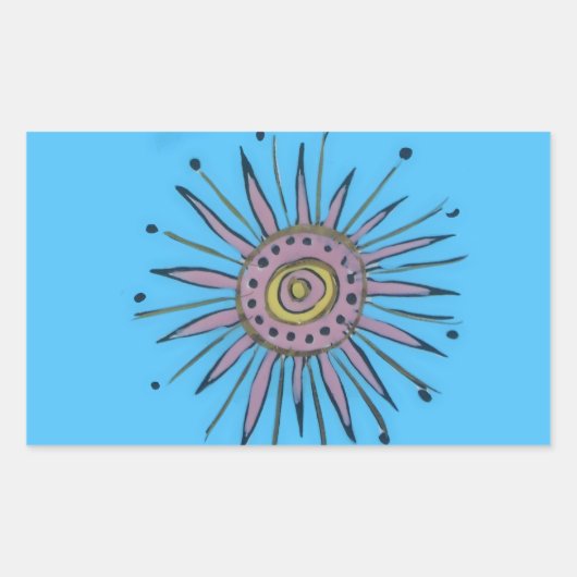 Zware kerstfeestdag, zonneschijn.png rechthoekige sticker (Voorkant)