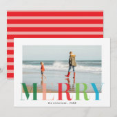 Zware kerstfoto's met platte kaart_Snoep Feestdagenkaart (Voorkant / Achterkant)