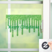 Zware kerstgroene wasdriften, vensterkoeling raamsticker (Huis)