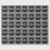 Zware kerstkaarten cadeaupapier (Vlak)