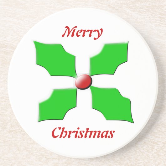 Zware kerstkalkzandsteen Onderzetters (Voorkant)