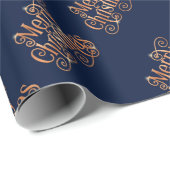 Zware kerstkoortsrokken goudkleurige gouden tekst cadeaupapier (Rol Hoek)