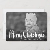 Zware kerstpenseelpenseelbeukenband foto's feestdagenkaart (Voorkant)