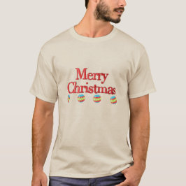 Zware kerstversieringen voor 3D-tekst T-shirt