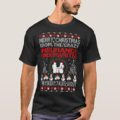 Zware kerstverzekeraar Ugly Sweater T-shirt (Voorkant)
