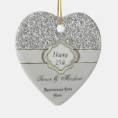 ZWARE KLANT 25e JUBILEUM GIFT-ORNAMENT Keramisch Ornament (Rechts)