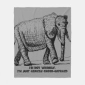 Zware Kruisarcering Olifant Fleece Deken (Voorkant)