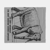 Zware Kruisarcering Olifant Fleece Deken (Voorkant (Horizontaal))