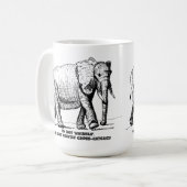 Zware Kruisarcering Olifant Koffiemok (Voorkant links)