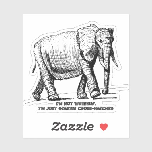 Zware Kruisarcering Olifant Sticker (Vel)