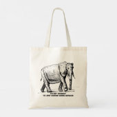 Zware Kruisarcering Olifant Tote Bag (Achterkant)