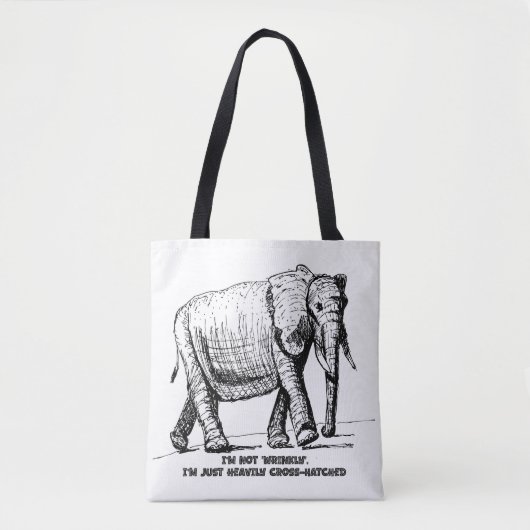 Zware Kruisarcering Olifant Tote Bag (Voorkant)