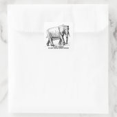 Zware Kruisarcering Olifant Vierkante Sticker (Tas)