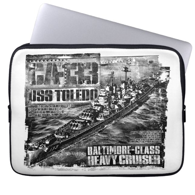 Zware kruiser Toledo Computer Sleeves (Voorkant)