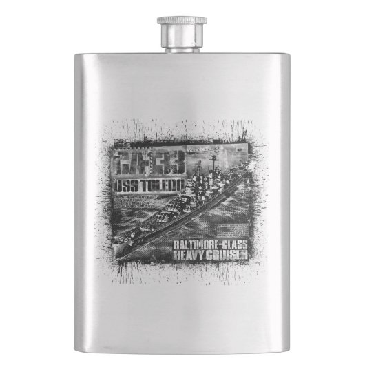Zware kruiser Toledo Hip Flask Heupfles (Voorkant)