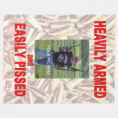 ZWARE KWEEKTE EN GEMAKKELIJK GEPISSEERDE VLUCHTBla Fleece Deken (Voorkant (Horizontaal))