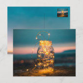 Zware lichten Jar, Kerstmis, Dank u, zomer Feestdagenkaart (Voorkant / Achterkant)