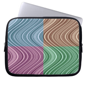 Zware lijnen in blauw/bruin/groen/Paars Laptop Sleeve